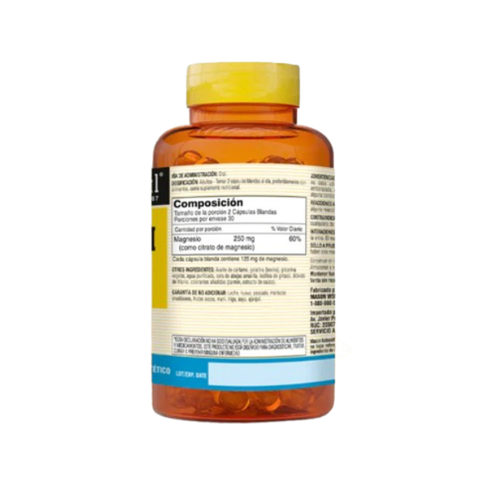 MAGNESIUM CITRATE * 250 mg - fco x 60 sotfgel - MASON - VENTA LIBRE - PROMOCION 3