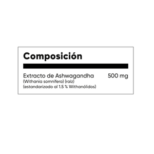 ASHWAGANDHA * 500 mg - fco x 30 cap. - MASON - VENTA LIBRE - PROMOCION