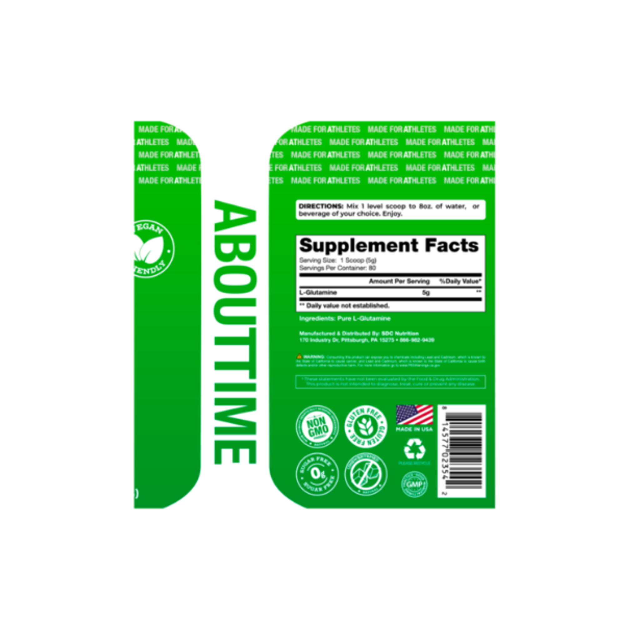 L - GLUTAMINA unflavored - fco x 400 g. 3