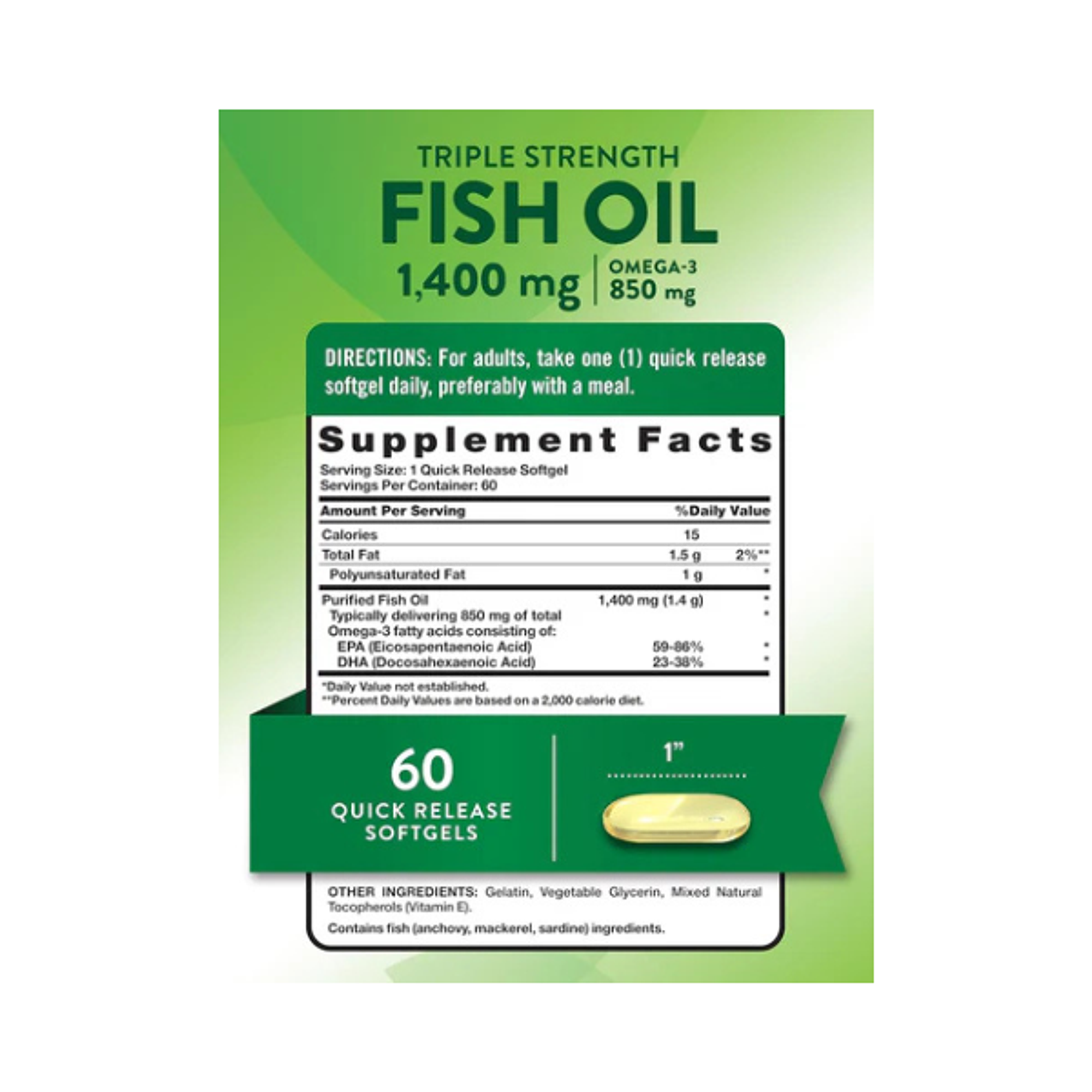 FISH OIL 1400 mg ( omega 3 ) - Fco x 60 softgel 2