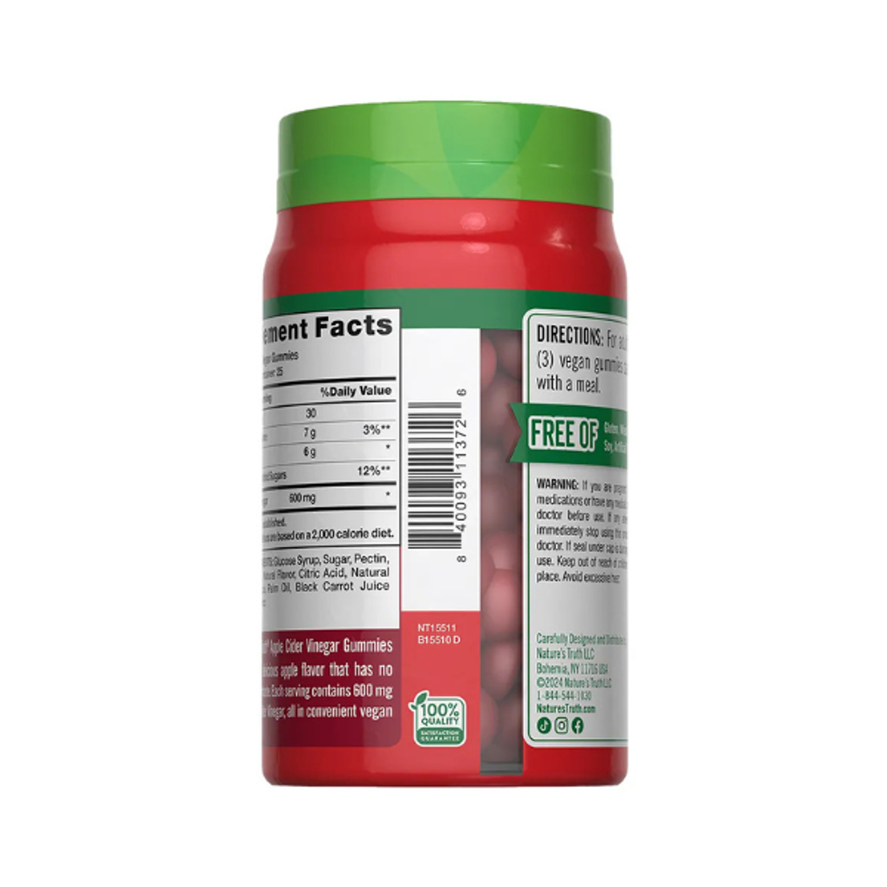 APPLE CIDER VINAGER 1200mg (vinagre de sidra de manzana) - fco 200 cap 5