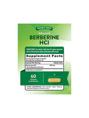 BERBERINE HCI 500mg - fco x 60 cap