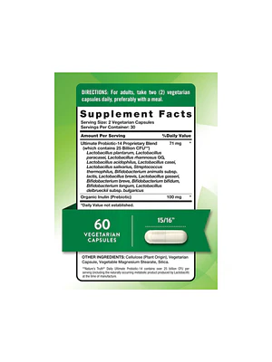 ULTIMATE PROBIOTIC-14 25 BILLION (probiotico) - fco x 60 cap