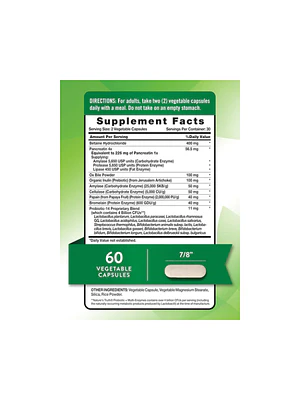 PROBIOTIC + MULTI ENZYMES 4 BILLION ( probiotico+multienzimas) - fco x 60 cap
