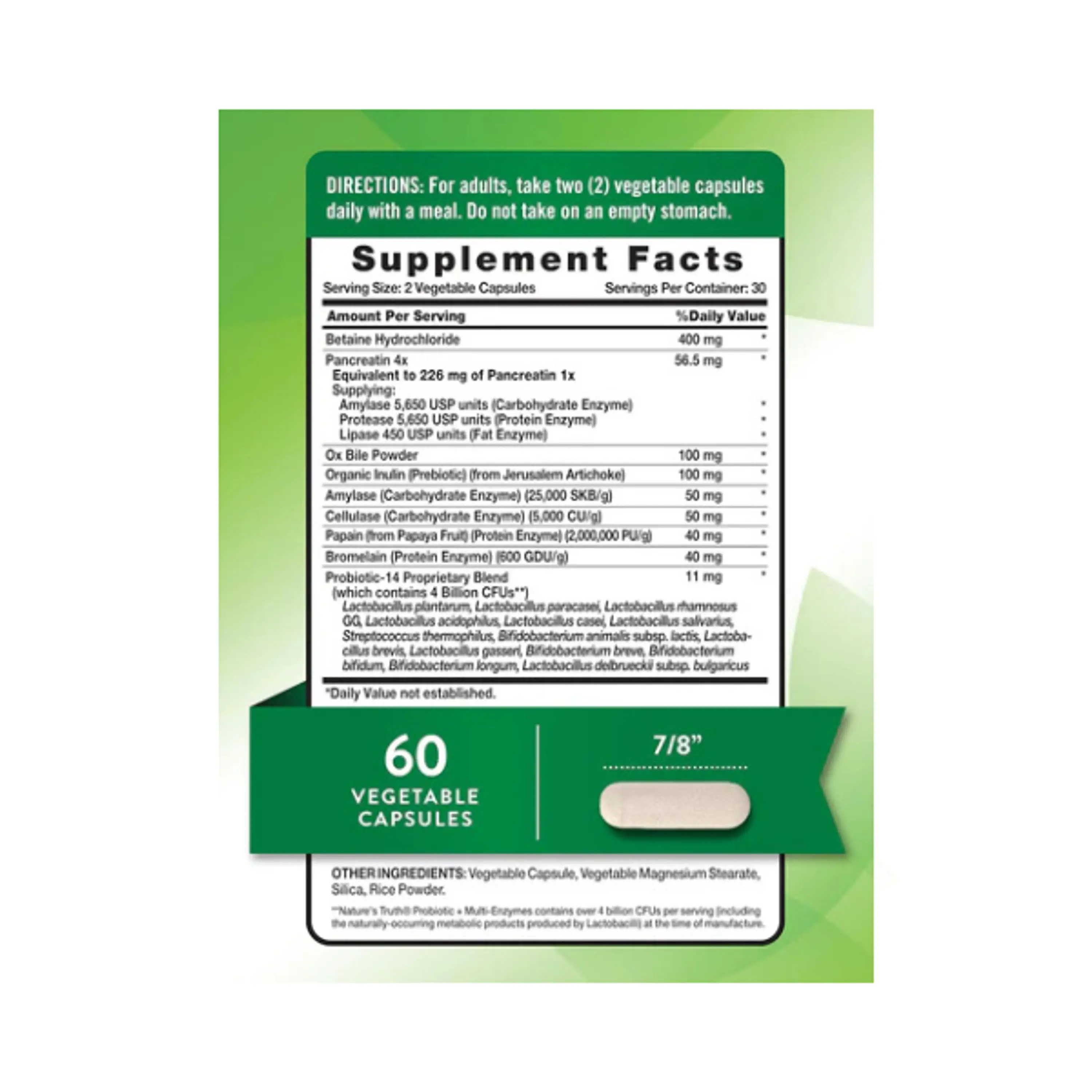 PROBIOTIC + MULTI ENZYMES 4 BILLION ( probiotico+multienzimas) - fco x 60 cap 2