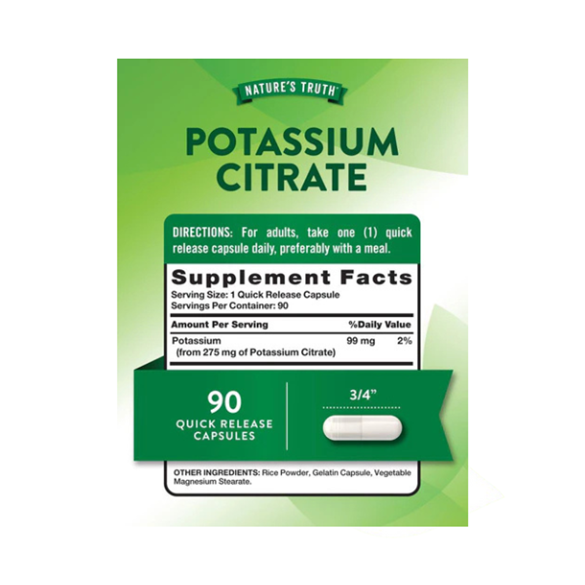 POTASIUM CITRATE 275 mg (citrato de magnesio) - fco 90 cap 2