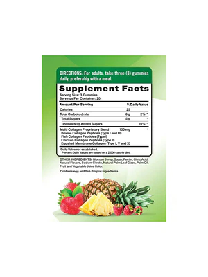 MULTI COLLAGEN PEPTIDES 150 mg (peptidos de colageno) - fco 60 gomitas