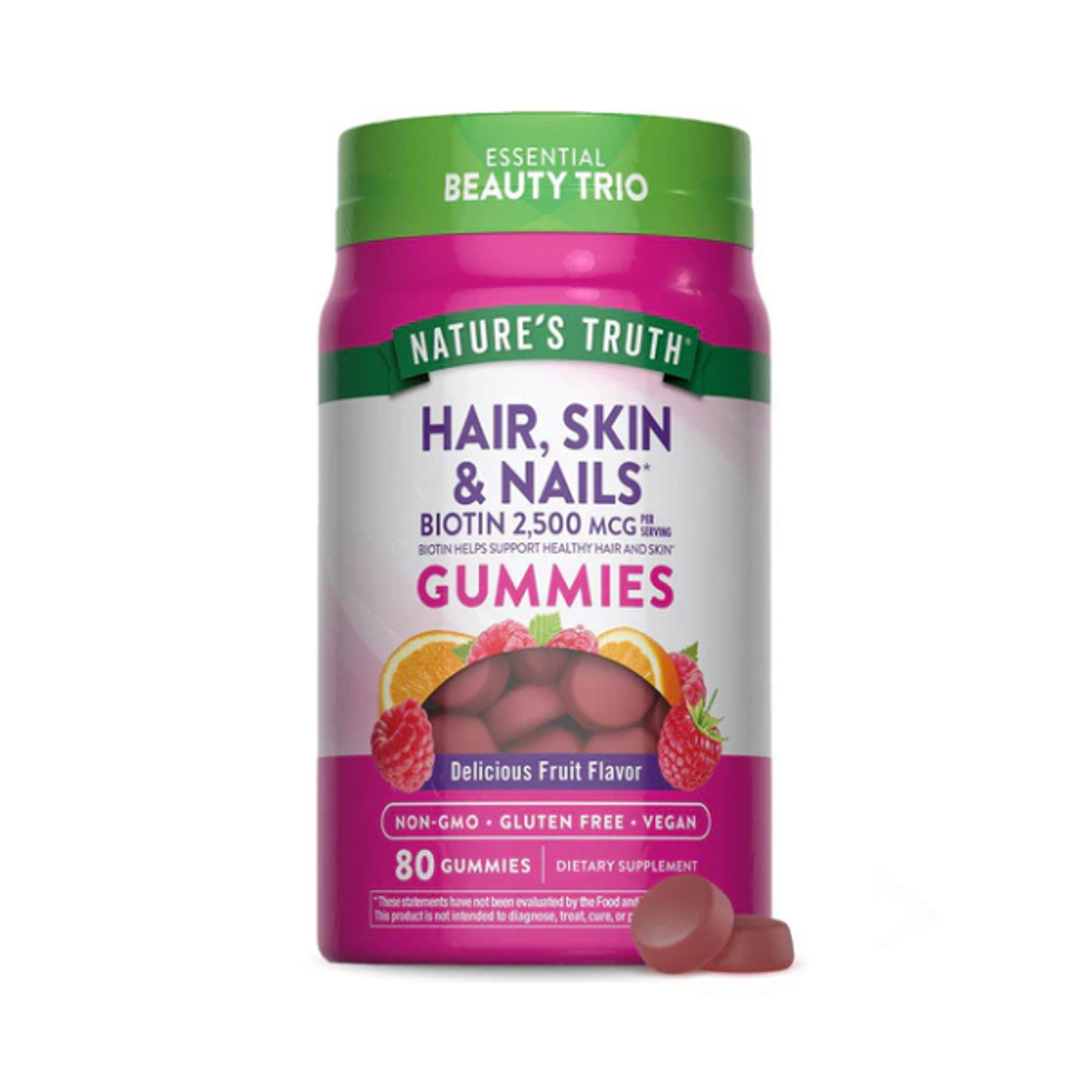 HAIR, SKIN & NAILS + BIOTIN 2500mcg (biotina) - fco 80 gomitas 1
