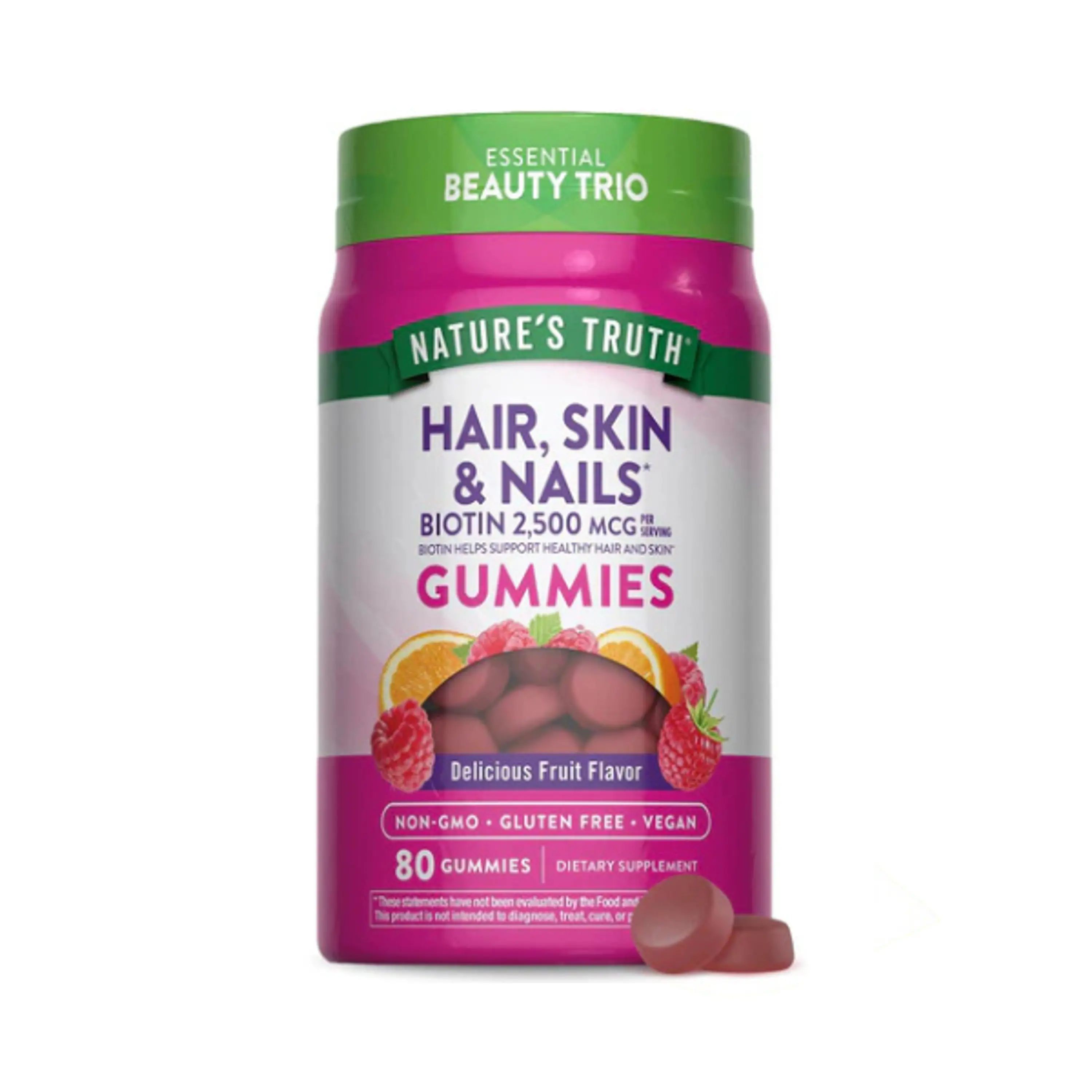 HAIR, SKIN & NAILS + BIOTIN 2500mcg (biotina) - fco 80 gomitas 1