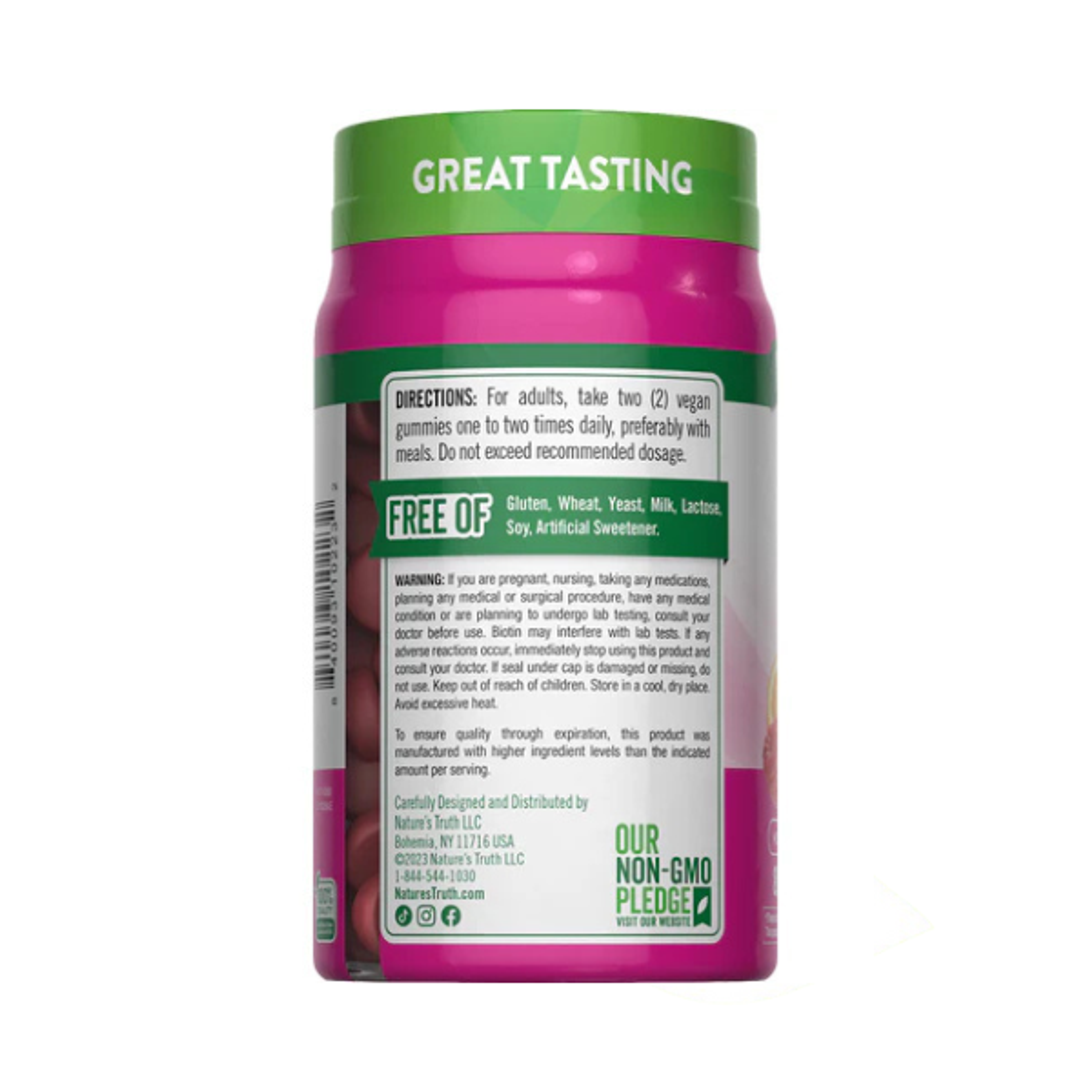 HAIR, SKIN & NAILS + BIOTIN 2500mcg (biotina) - fco 80 gomitas 3