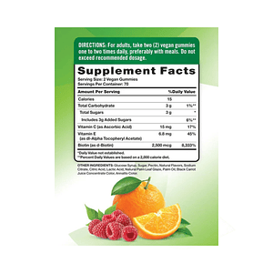 HAIR, SKIN & NAILS + BIOTIN 2500mcg (biotina) - fco 80 gomitas