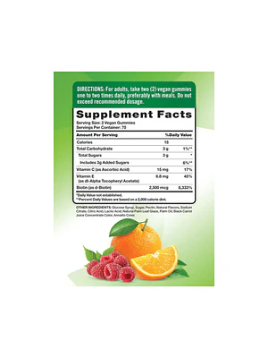 HAIR, SKIN & NAILS + BIOTIN 2500mcg (biotina) - fco 80 gomitas