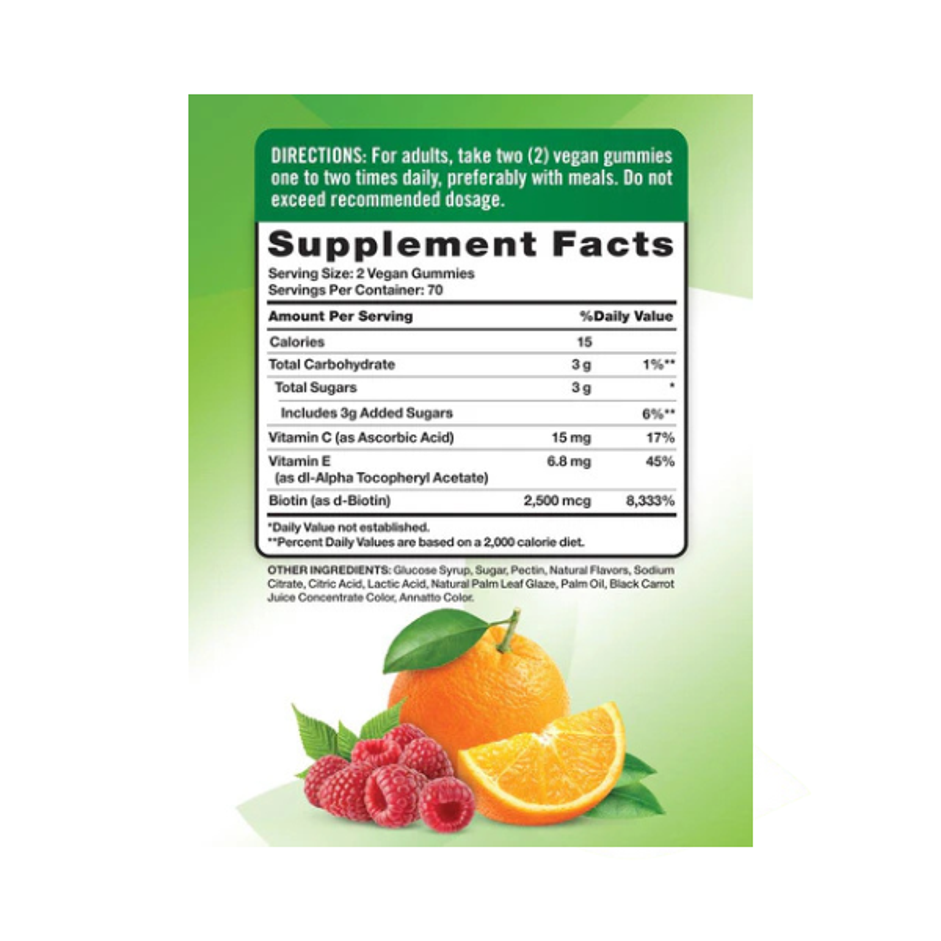 HAIR, SKIN & NAILS + BIOTIN 2500mcg (biotina) - fco 80 gomitas 2