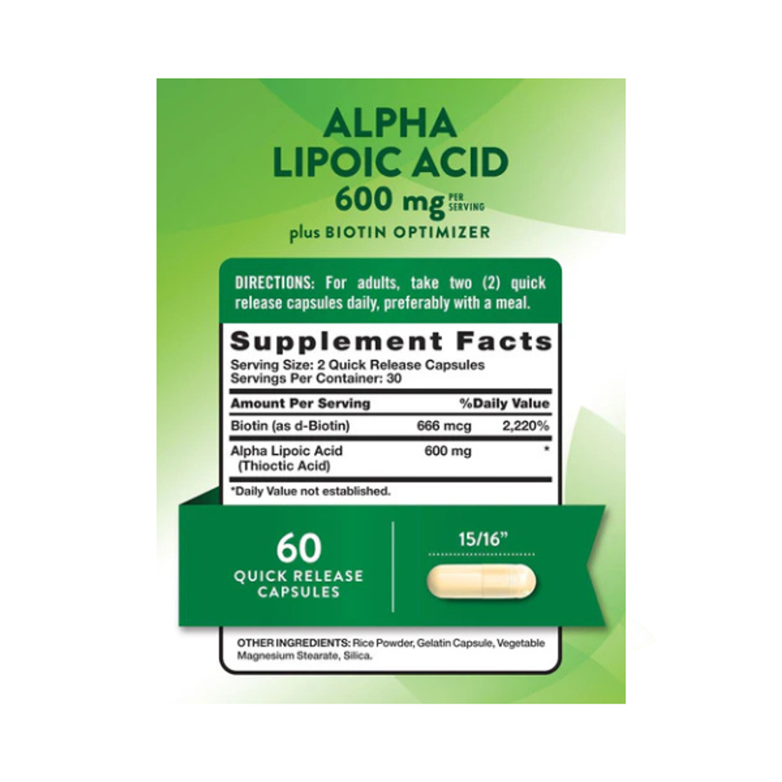  ALPHA LIPOIC ACID (BIOTINA) 600 mg x 60 cap. 2