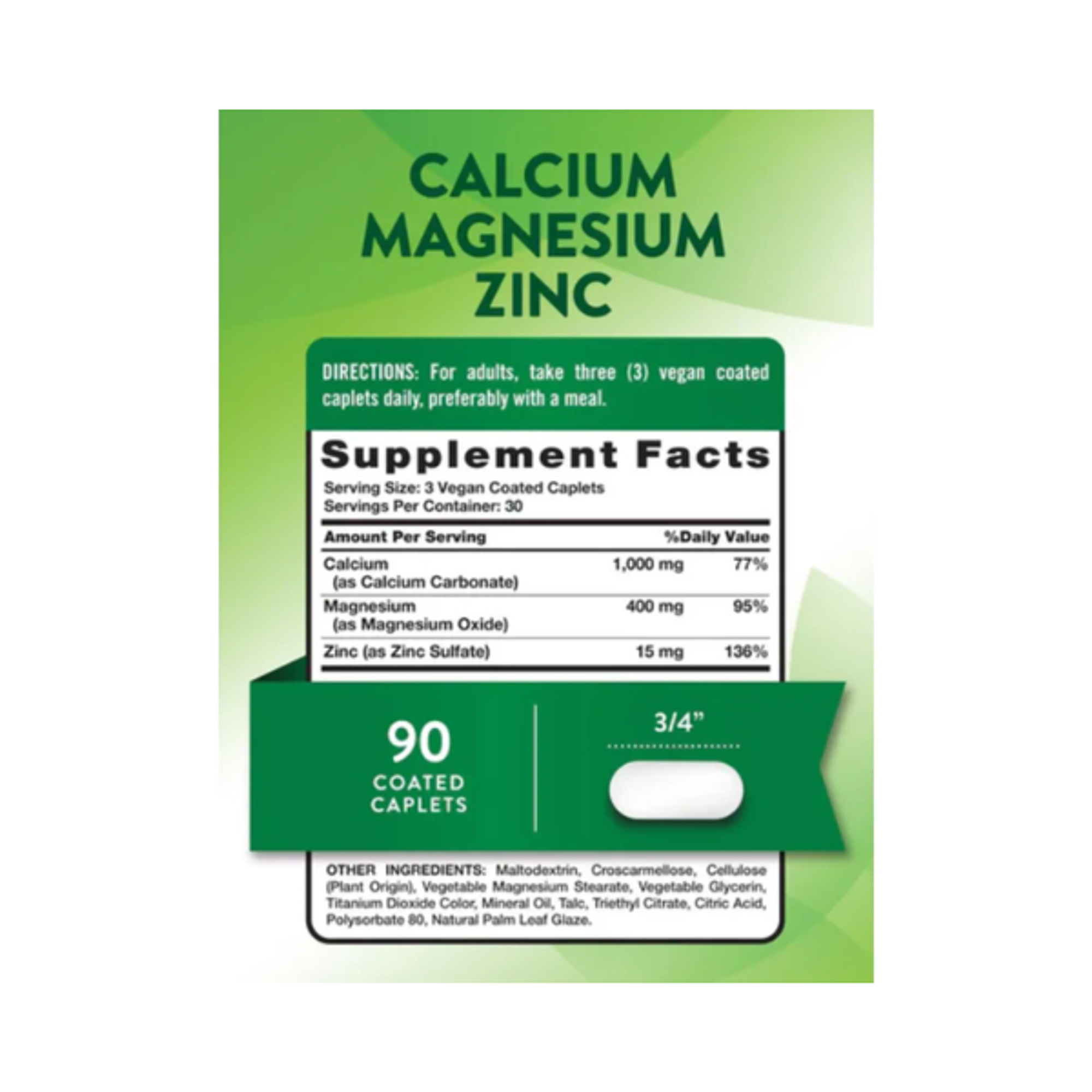 CALCUIM MAGNESIUM ZINC 1000 mg ( calcio ) - Fco x 90 cap.. 3