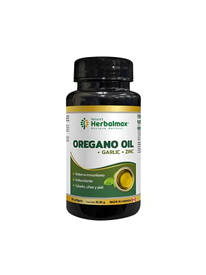ACEITE DE OREGANO + GARLIC + ZINC - fco x 60 softgel