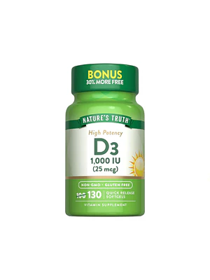 VITAMINA D3 1,000 IU 25 mcg (vitamina) - Fco x 130 cap.