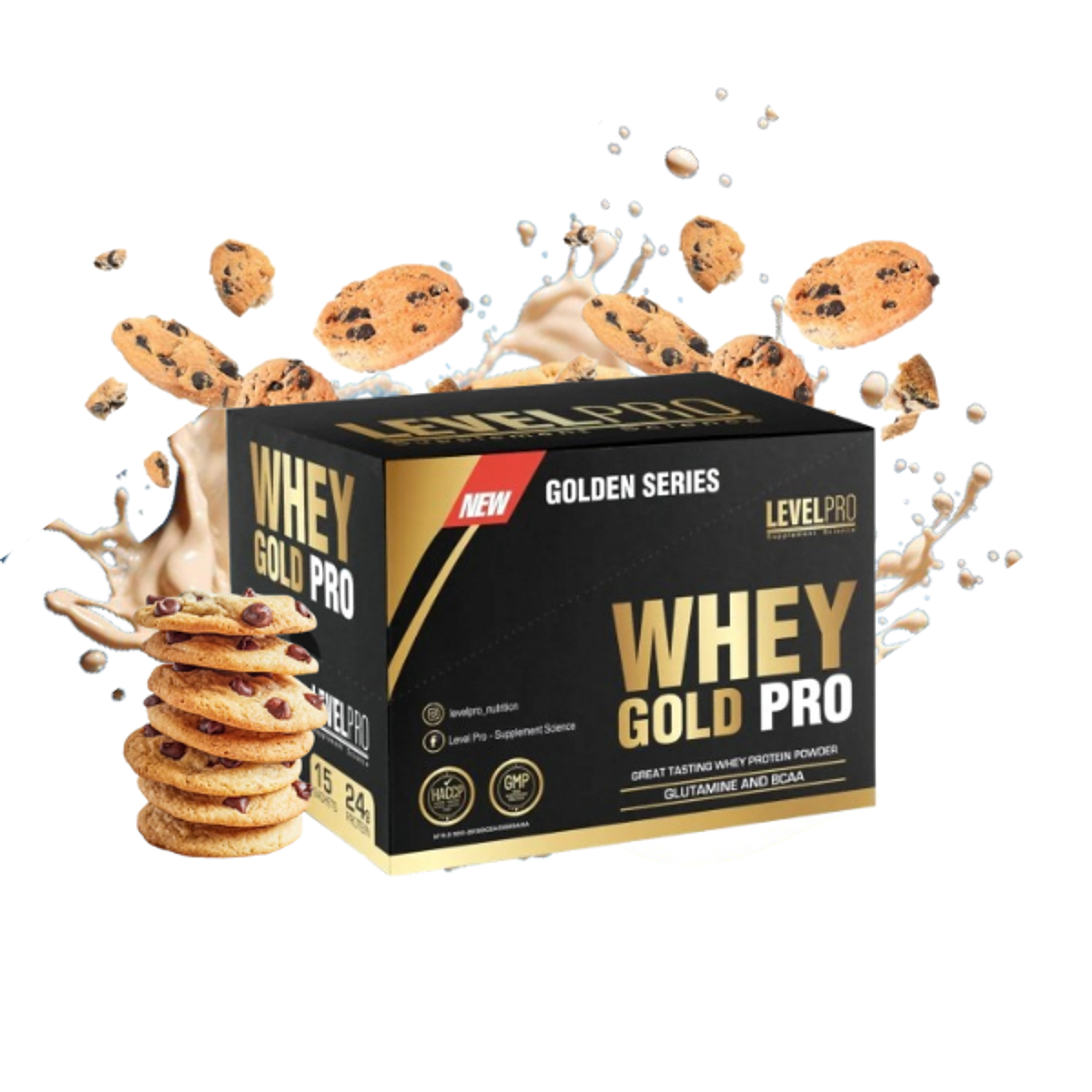 WHEY GOLD PRO caja x 15 sachets - COOKIES 1