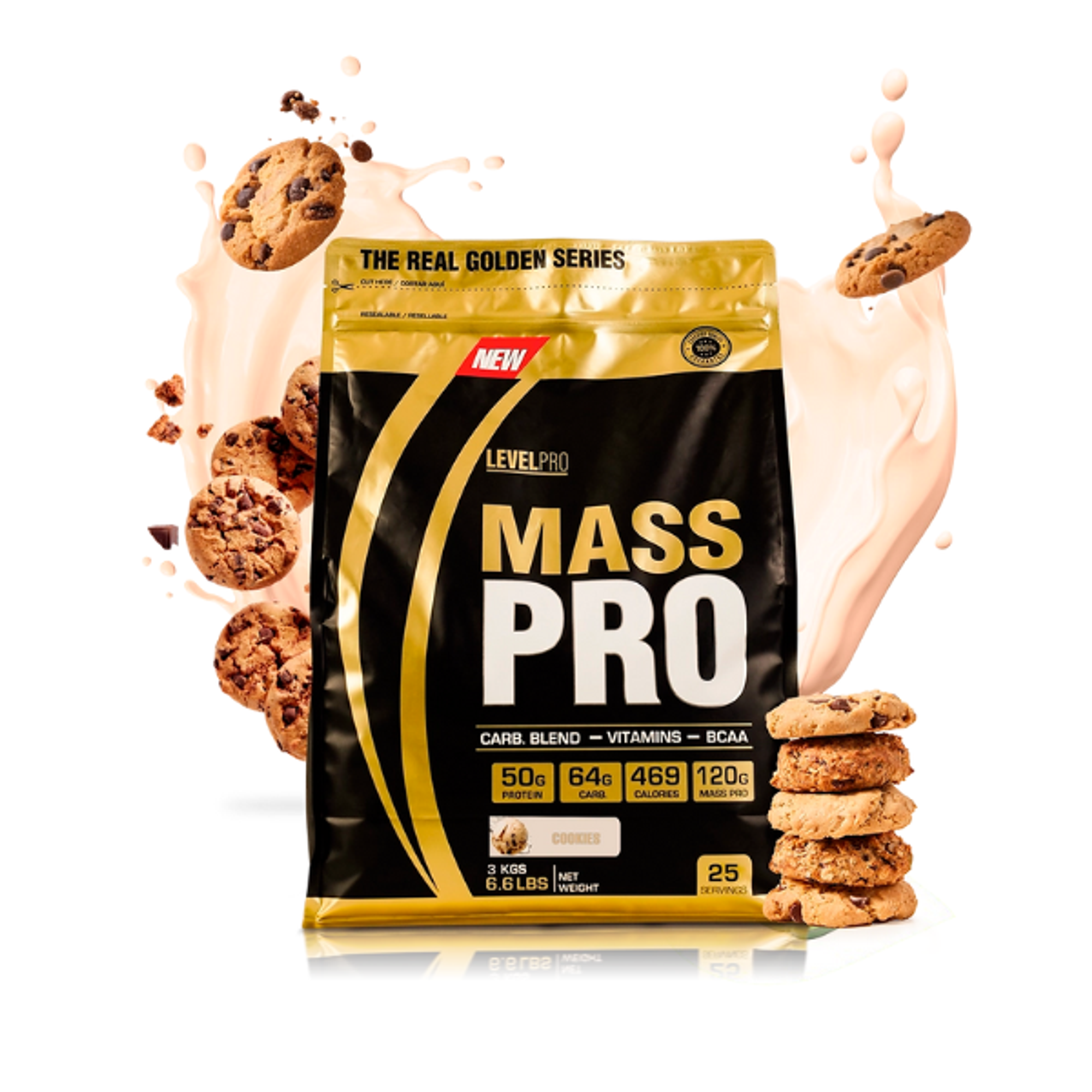 MASS PRO x 6.6 lb (3000 g) pote * 29s - COOKIES 1