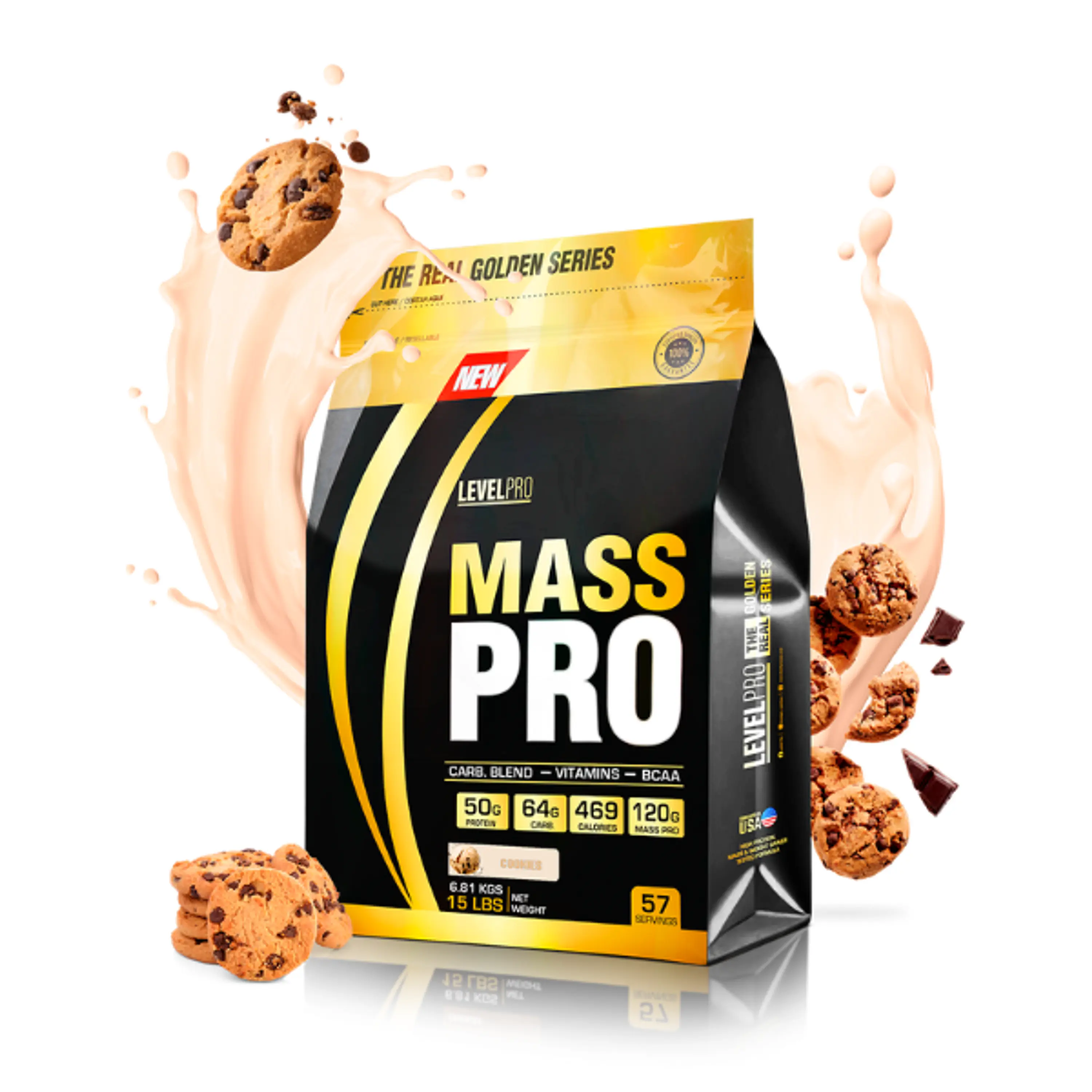 MASS PRO x 15 lb (6.81 kg) saco * 57s - COOKIES 1