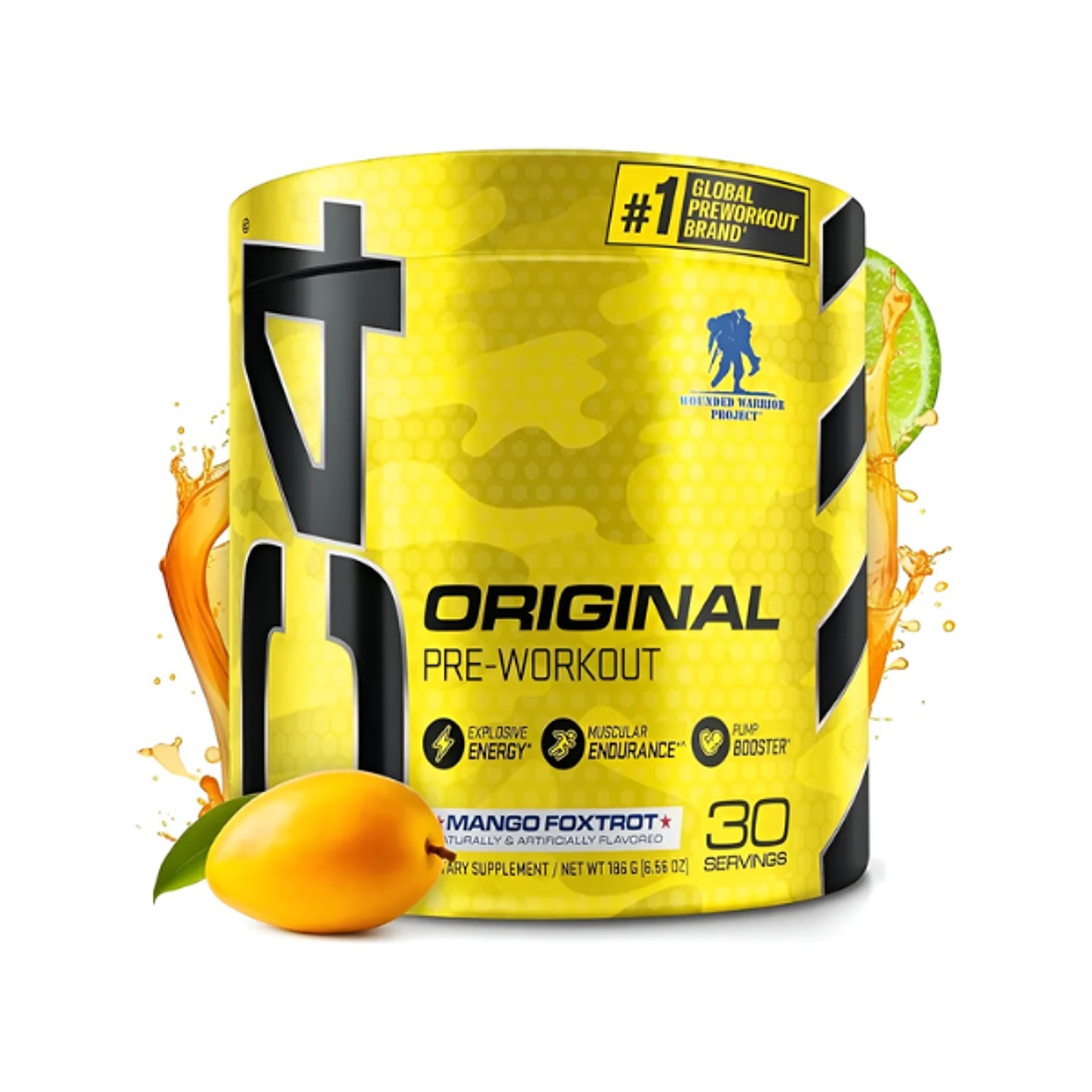 C4 ORIGINAL PRE-WORKOUT * MANGO FOXTROT - fco x 186 g (6.56 oz) / 30 ser 1