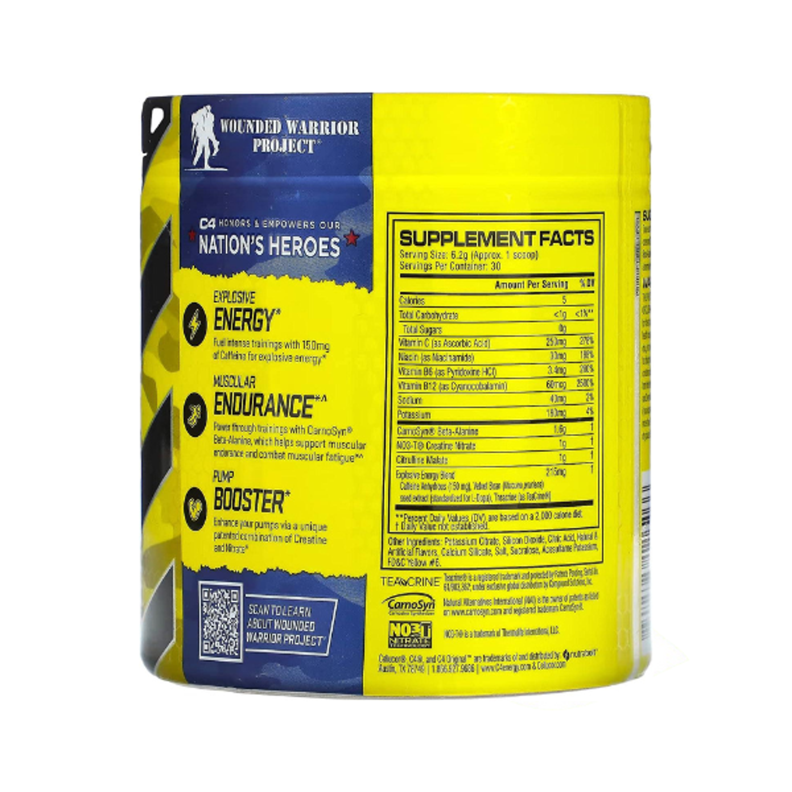 C4 ORIGINAL PRE-WORKOUT * MANGO FOXTROT - fco x 186 g (6.56 oz) / 30 ser 4