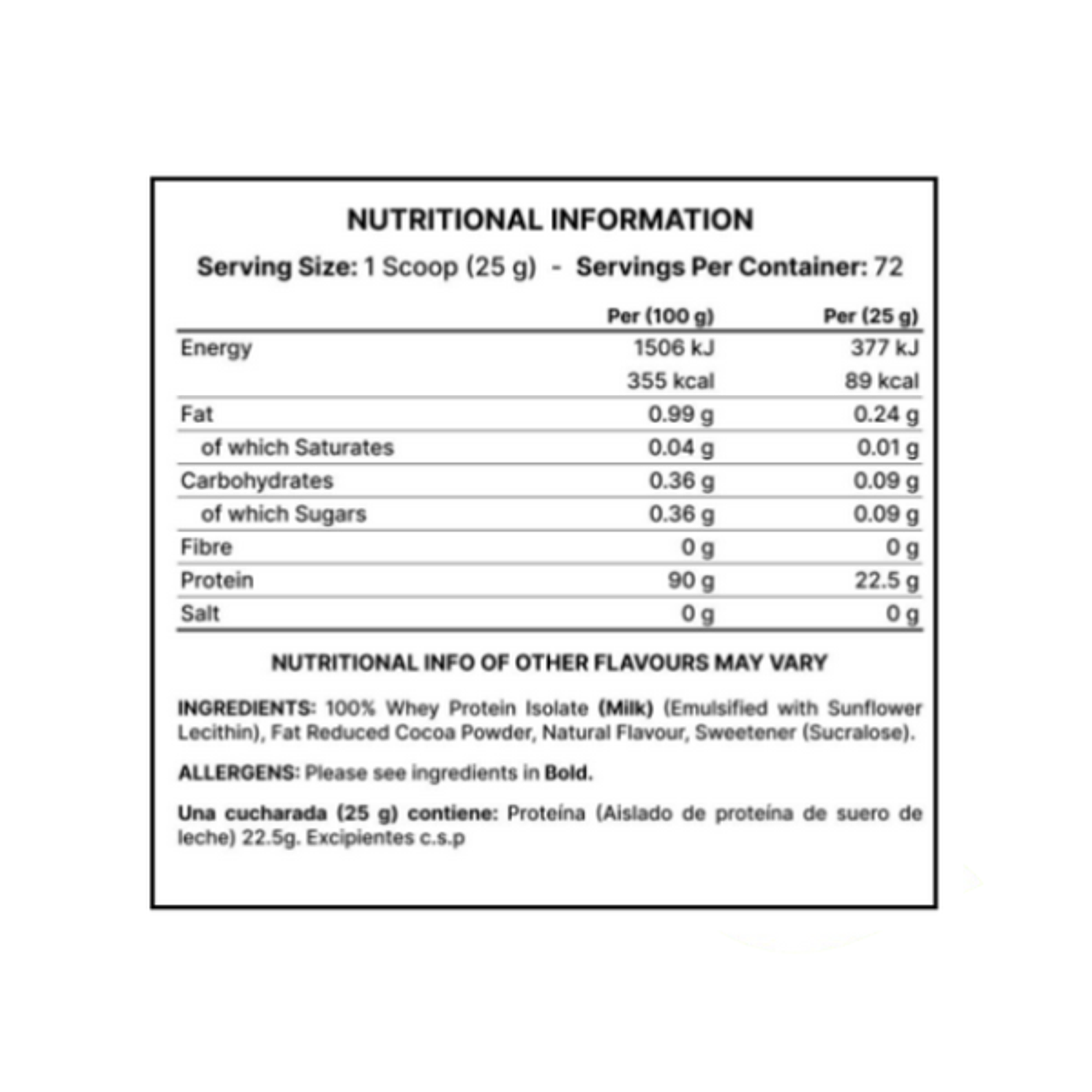 ISO XP 100% % whey protein isolate x 72 servicios - FCO x 1.8 Kg - VAINILLA 3