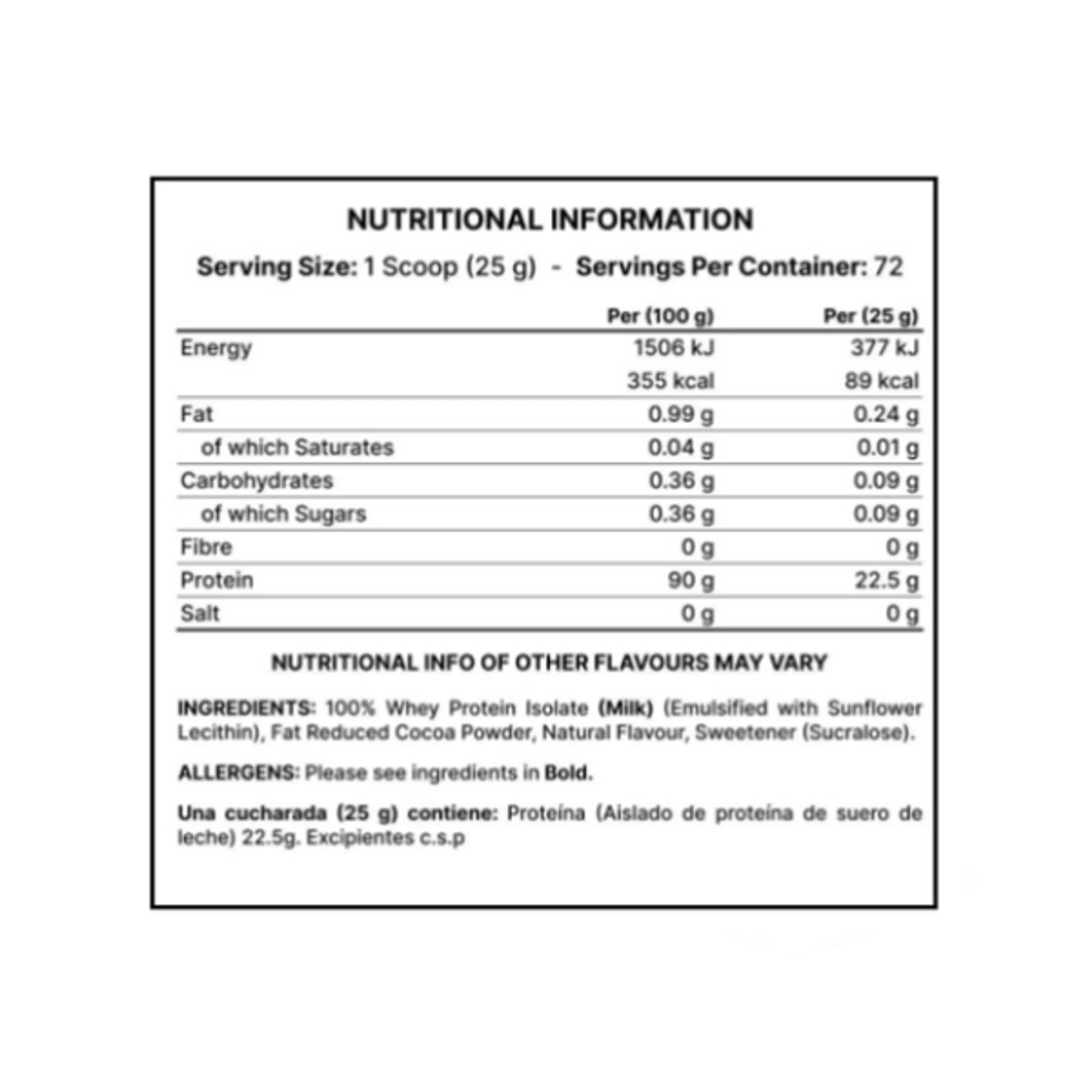 ISO XP 100% % whey protein isolate x 72 servicios - FCO x 1.8 Kg - VAINILLA 3