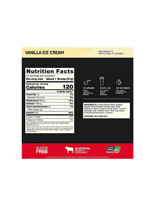GOLD STANDARD 100% Whey 5 lb ( 2.27 kg) pote - VAINILLA