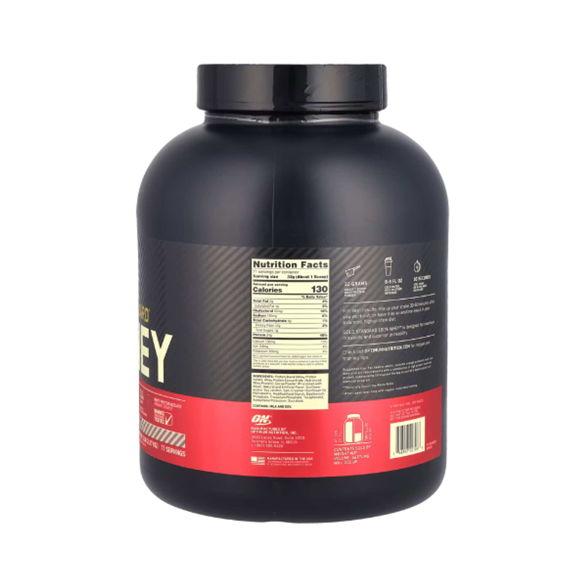 GOLD STANDARD 100% Whey 5 lb ( 2.27 kg) pote - CHOCOLATE 4