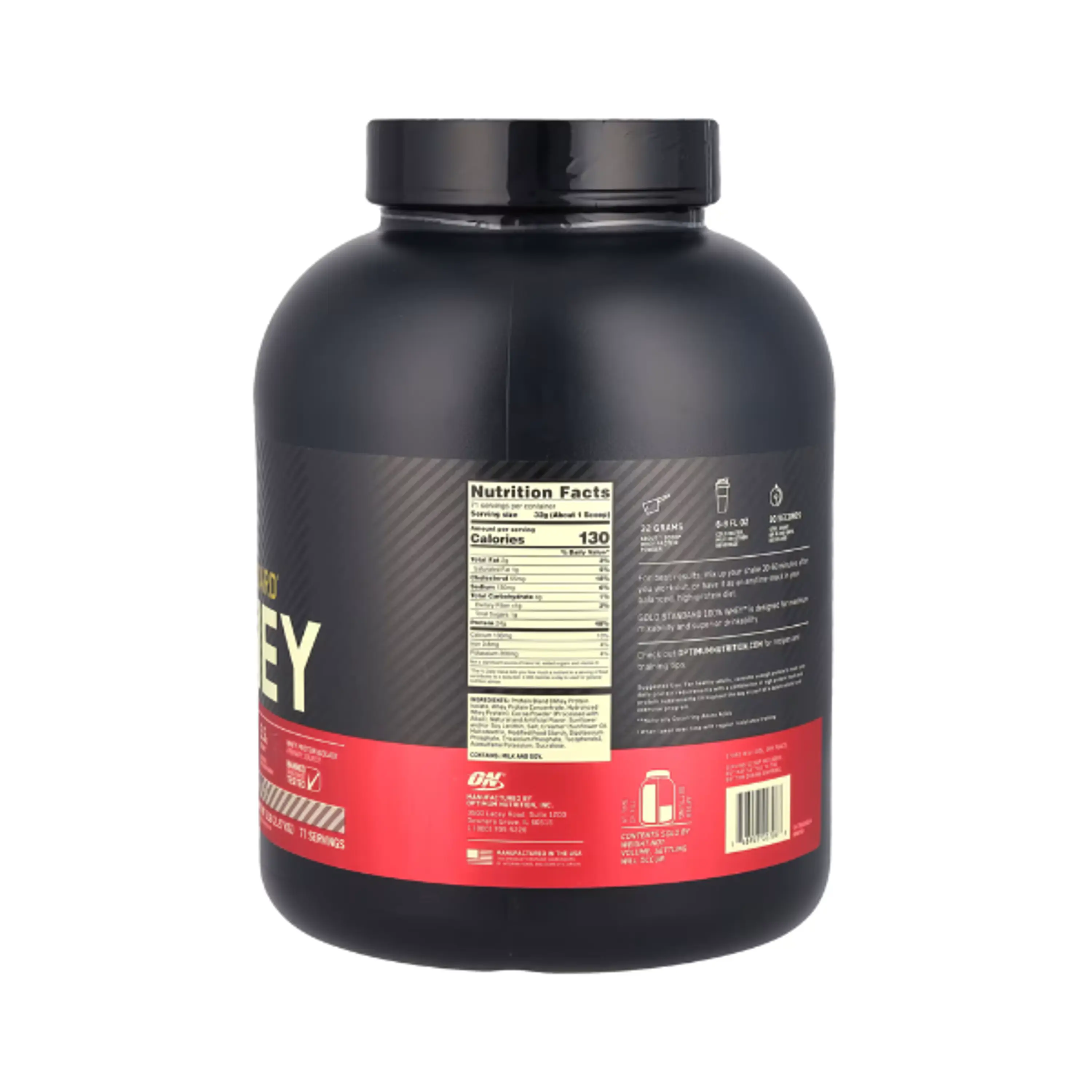 GOLD STANDARD 100% Whey 5 lb ( 2.27 kg) pote - CHOCOLATE 4