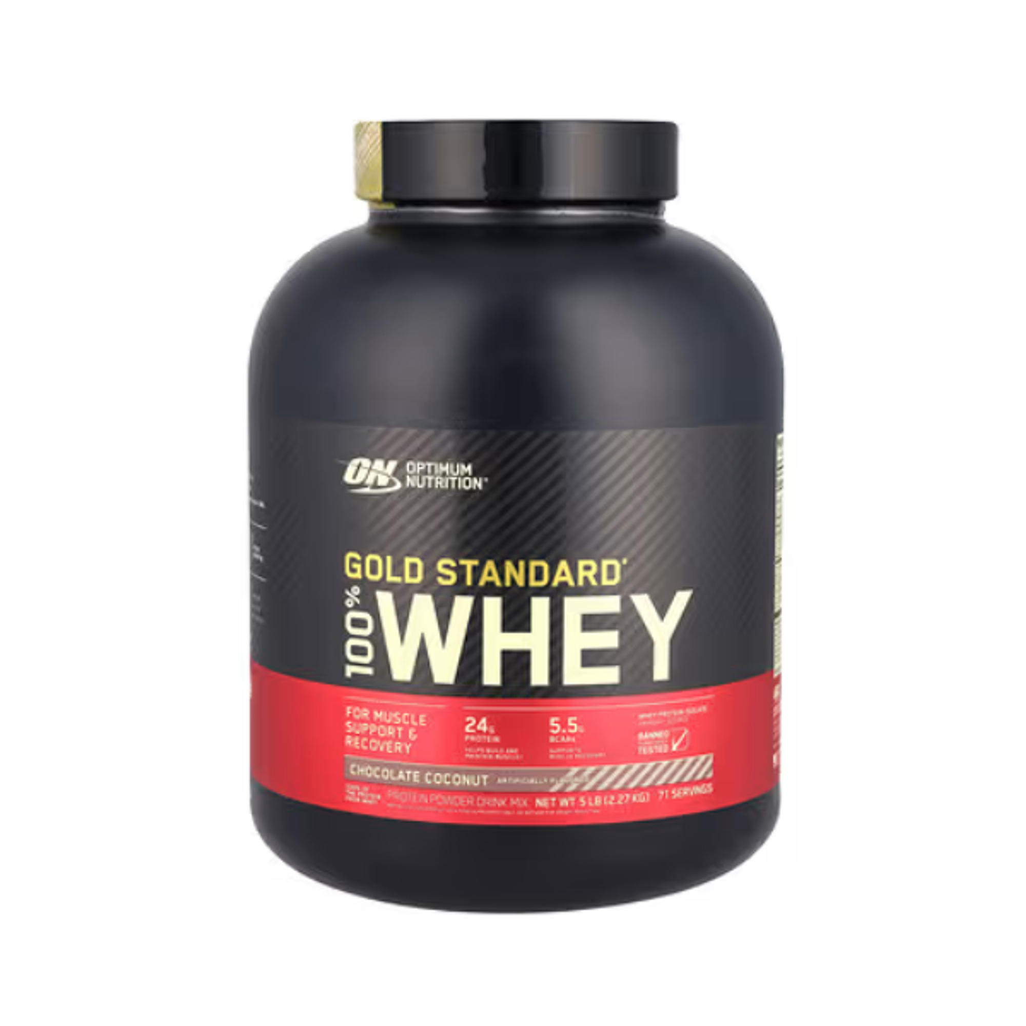 GOLD STANDARD 100% Whey 5 lb ( 2.27 kg) pote - CHOCOLATE 1