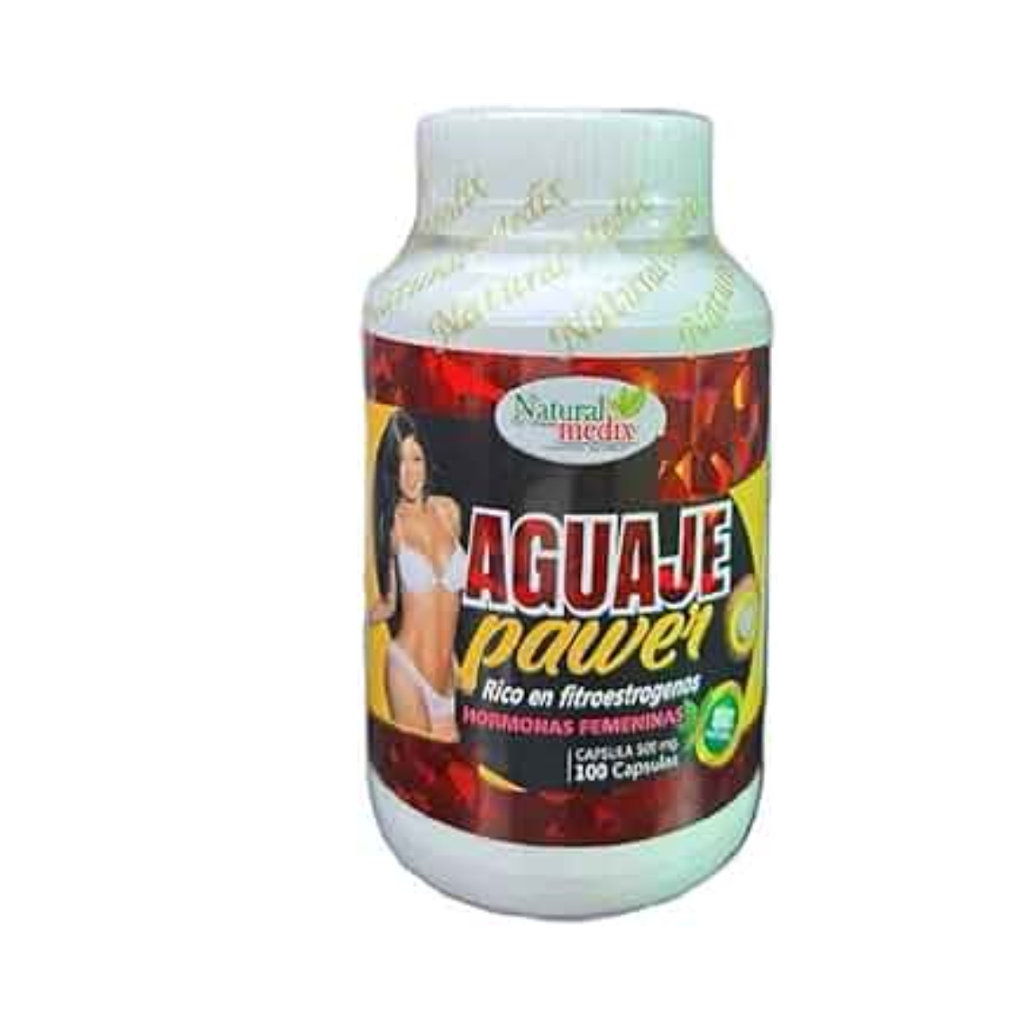 AGUAJE PAWER (hormonas femeninas) 500 mg - fco x 100 capsulas 1