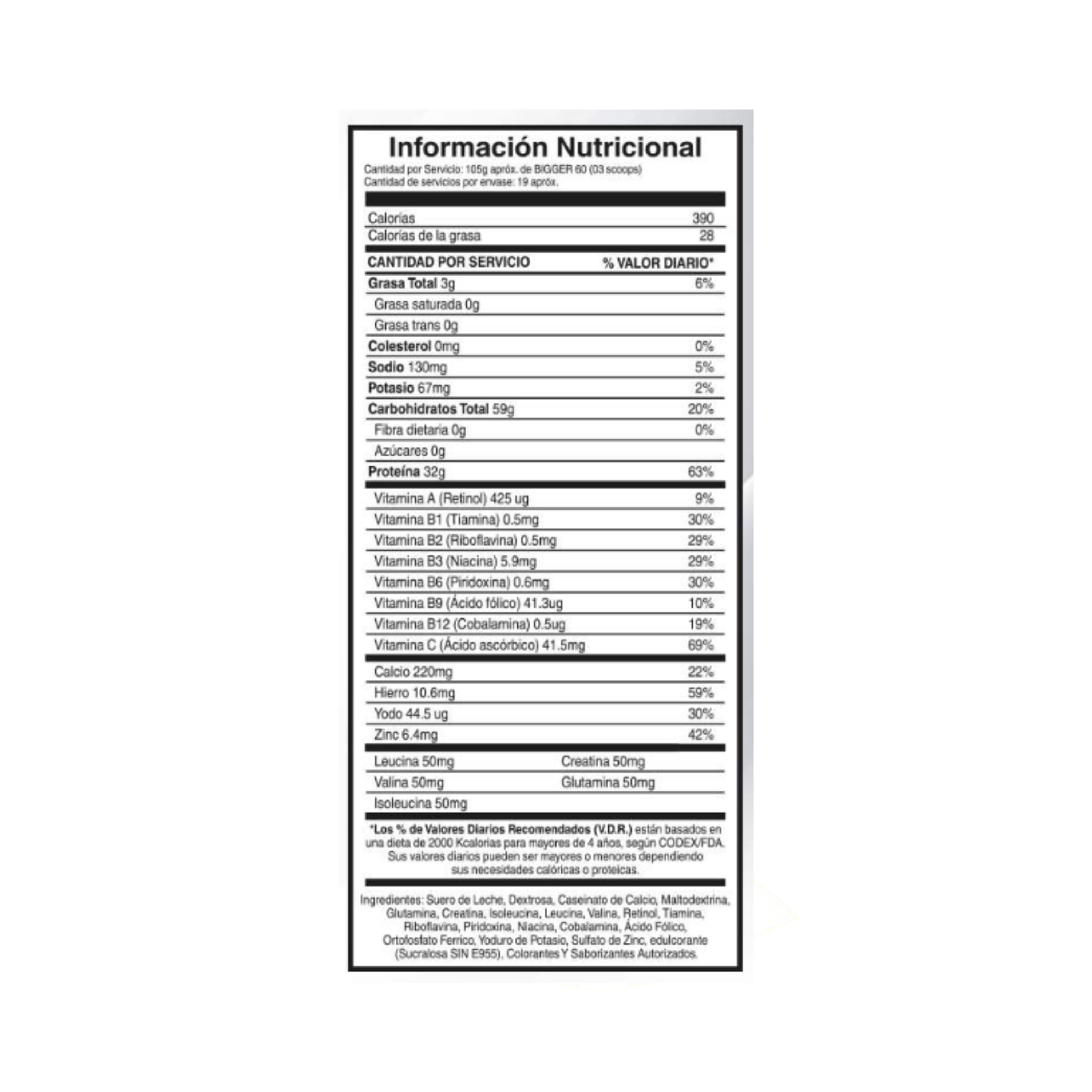 BIGGER 60 x 2000 g pote - VAINILLA 2