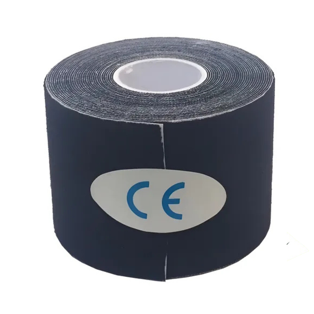 CINTA KINESIOLOGICA (kinesiologica tape) - 5 cm x 5 mt NEGRO 1
