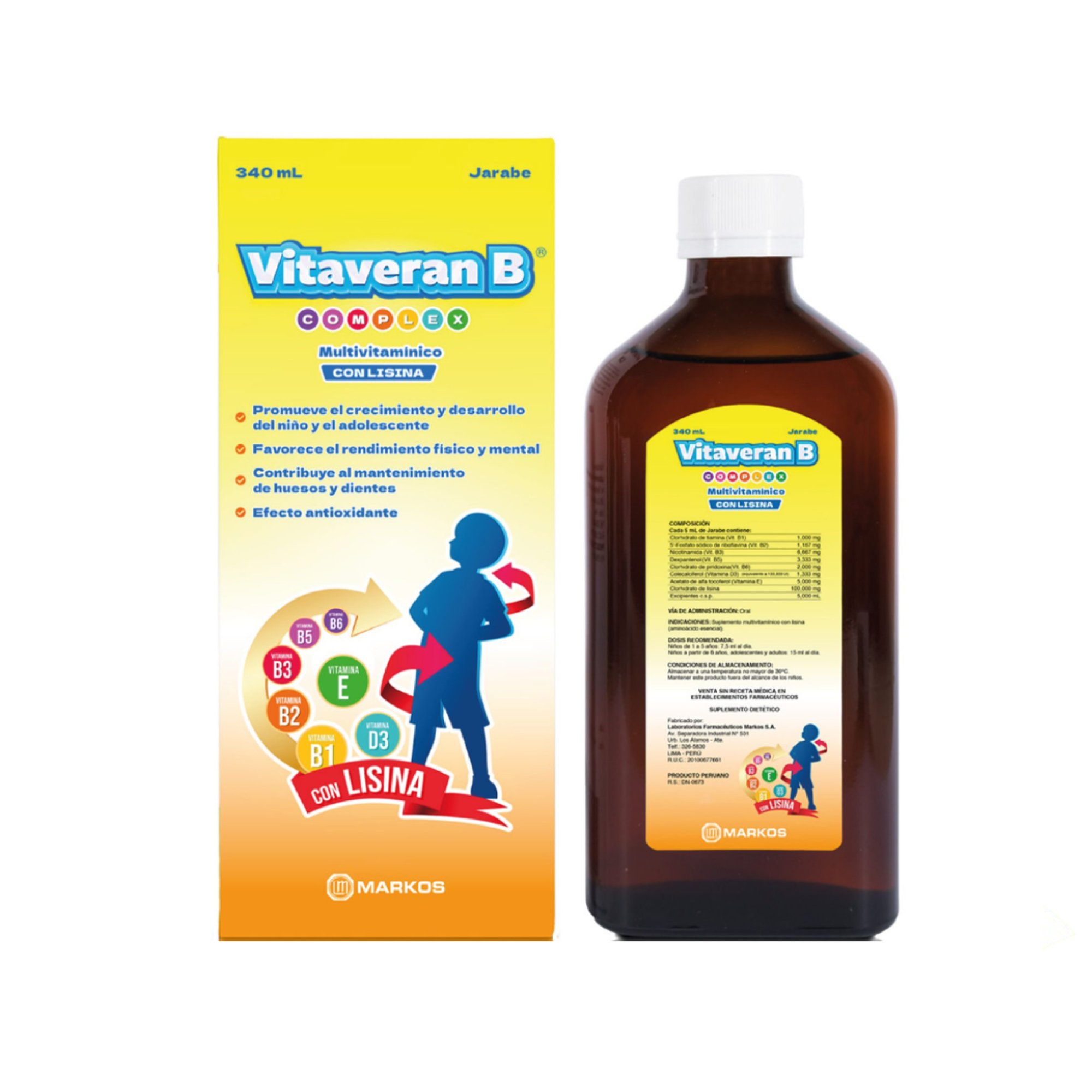 VITAVERAN B COMPLEX CON LISINA - fco 340 ml 1