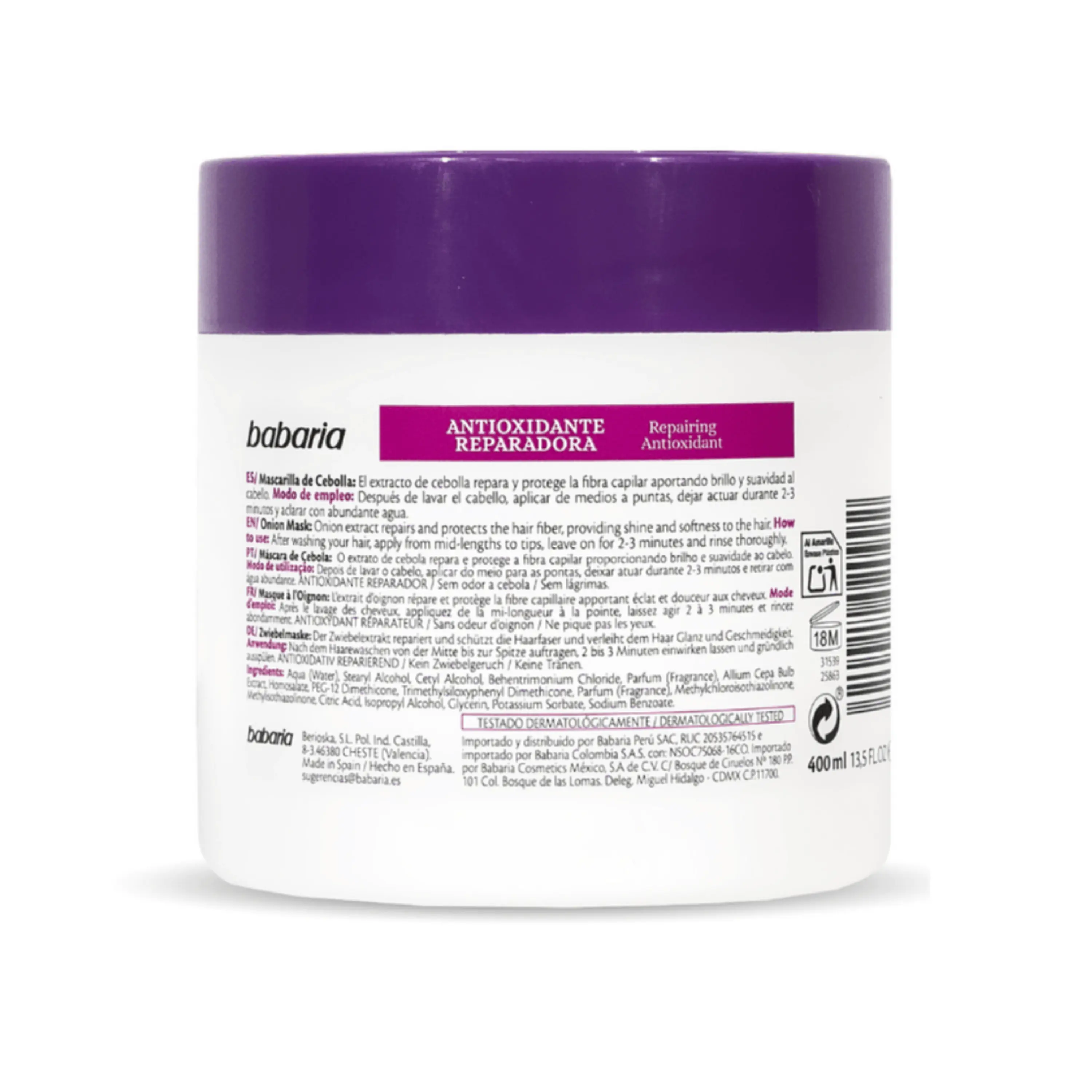  MASCARILLA CAPILAR DE CEBOLLA - pt x 400 ml. 2