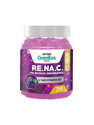 RENAC (resveratrol + vit B3) - fco x 130 gomitas 