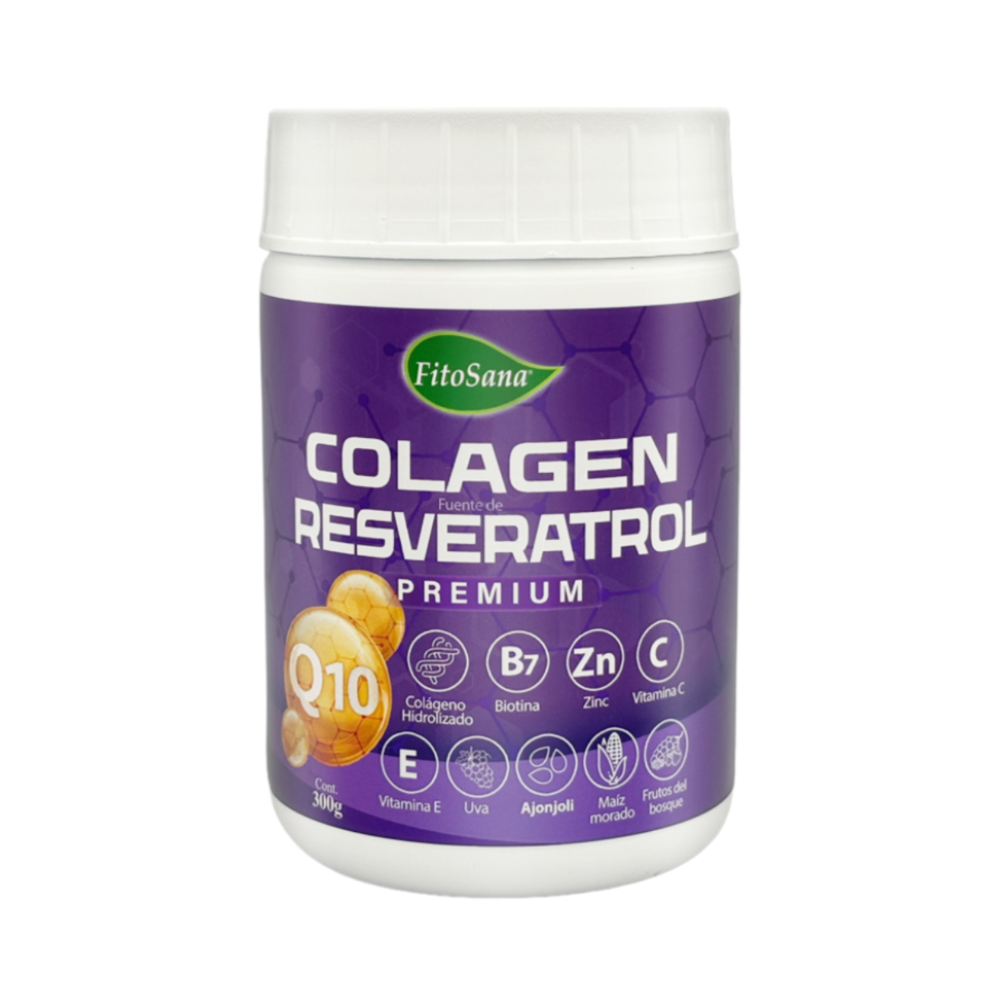 COLAGEN RESVERATROL (biotina zinc maiz morado) - fco x 300 g. 1