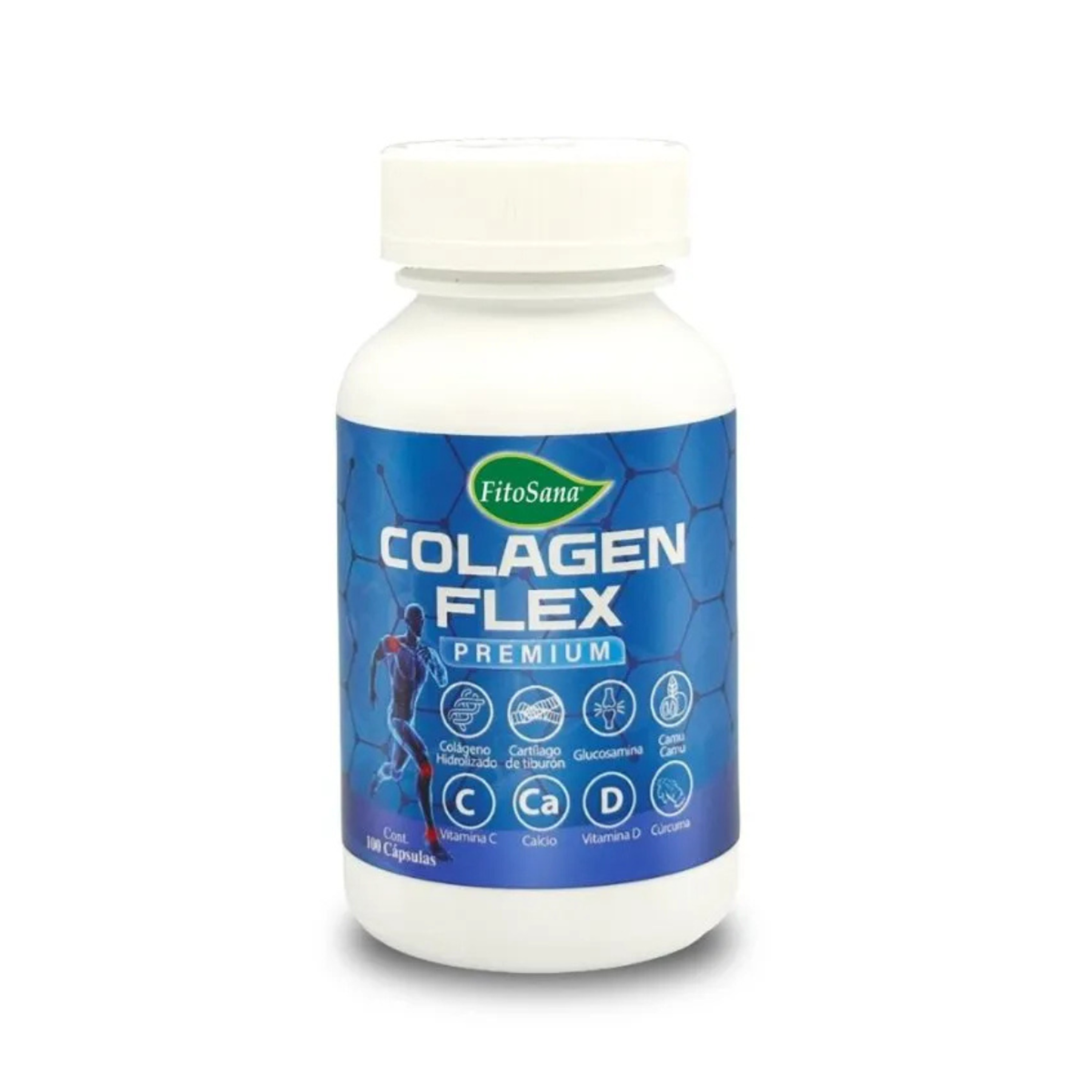 COLAGEN FLEX PREMIUN ( glucosamina cartilago de tiburon curcuma ) - fco x 100 cap 1