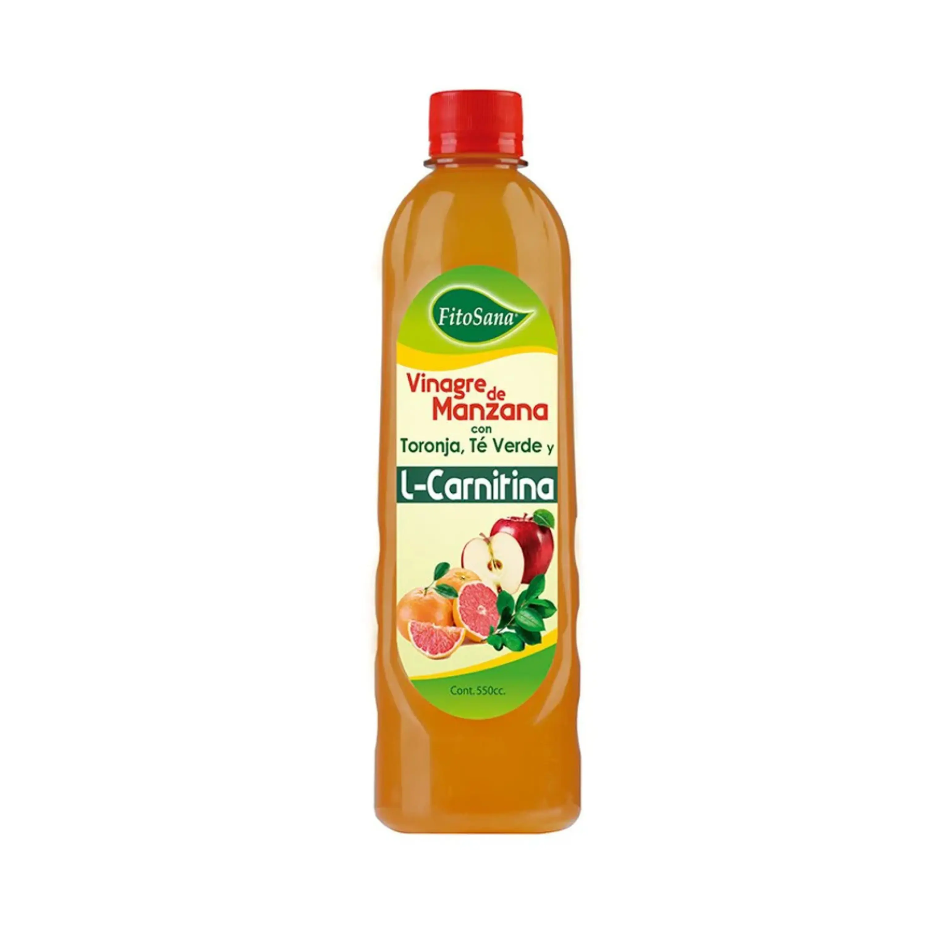 VINAGRE SIDRA de MANZANA + te verde + L CARNITINA + toronja - bot x 550 ml 1