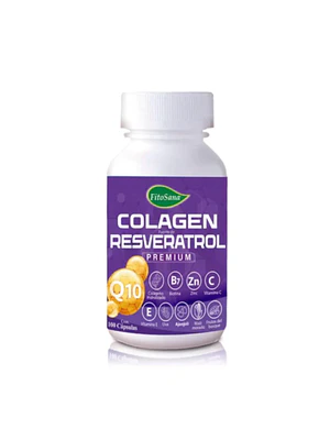 COLAGEN RESVERATROL (biotina zinc maiz morado) - fco x 100 cap.
