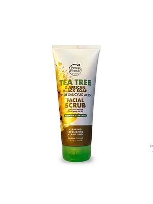 TEA TREE Y AFRICAN BLACK SOAP (exfoliante facial de árbol de té y jabón negro) - fco x 200 ml.