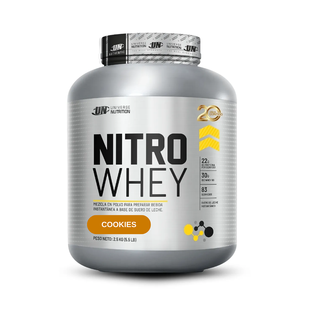 NITRO WHEY x 2.5 KG (5.5 LB) pote - COOKIES 1