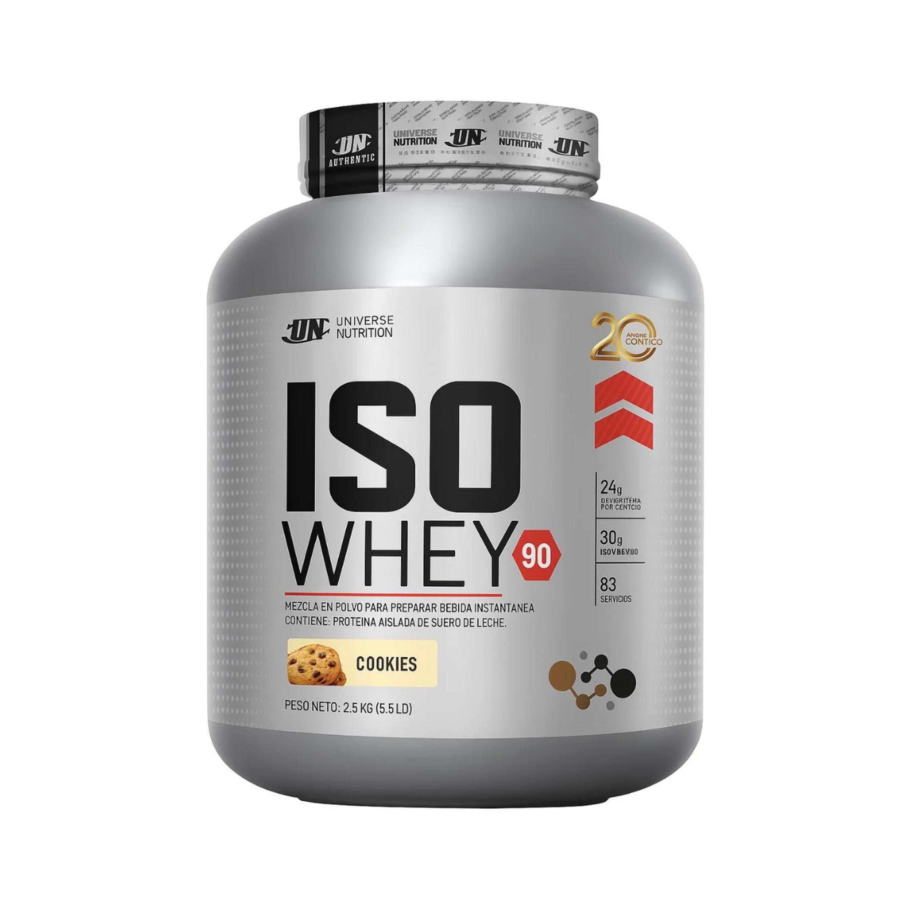 ISO WHEY 90 x 2.5 KG (5.5 LB) pote - COOKIES 1