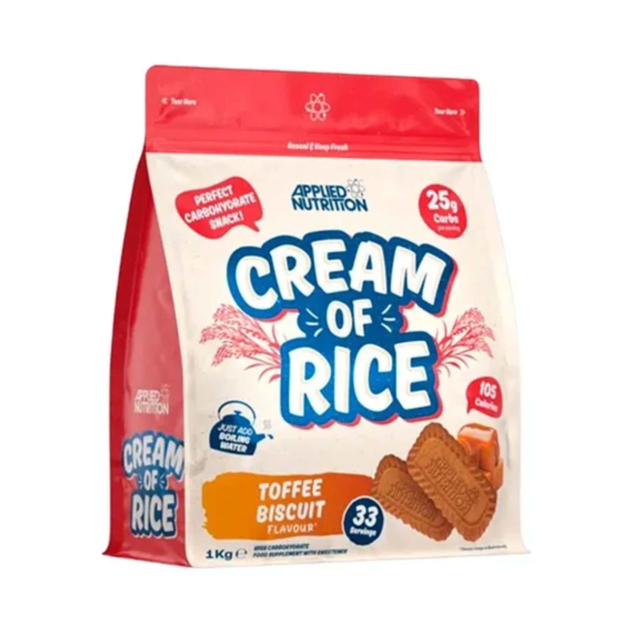 CREAM OF RICE (crema de arroz) x 1 kg - TOFFI BISCUIT * galleta de toffi / 33 serv 1