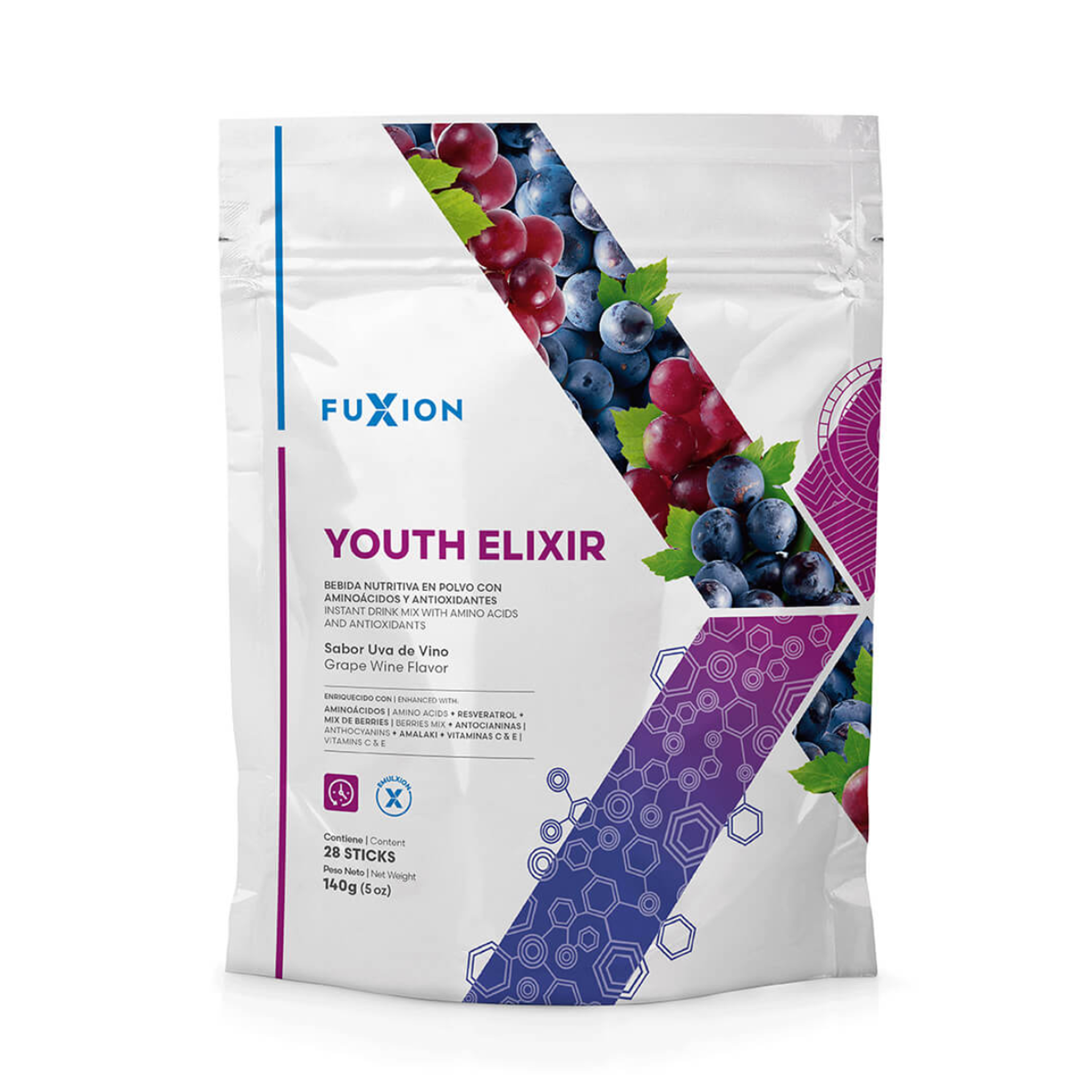 YOUTH ELIXIR - pack x 28 u. - FUXION - VENTA LIBRE PROMOCION 3
