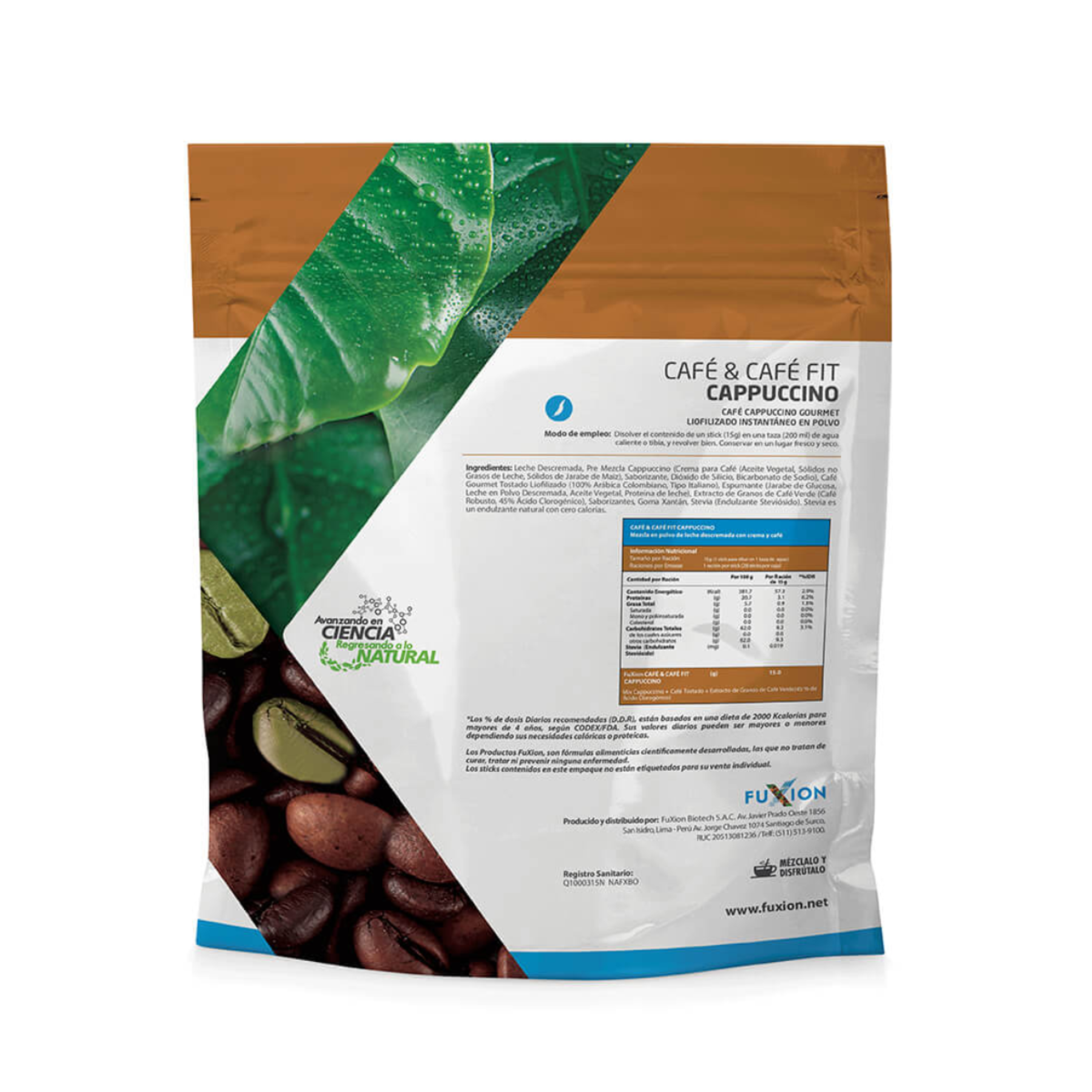 CAFE & CAFE FIT CAPUCHINO - PACK x 14 u - FUXION - VENTA LIBRE PROMOCION 3