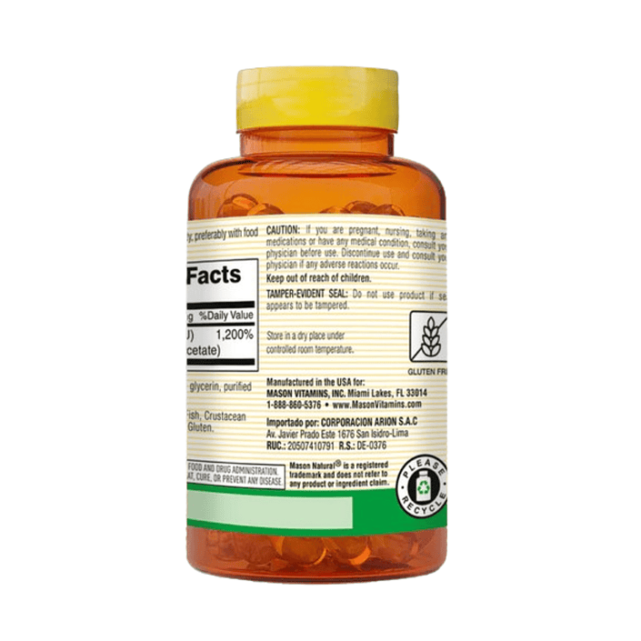  VITAMINA E 400 UI - fco x 100 softgel. - MASON - VENTA LIBRE - PROMOCION 4