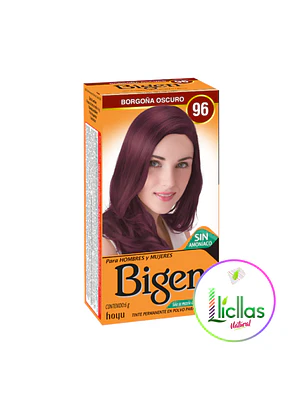  Tinte Bigen 96 Permanente Polvo 6g Sin Amoniaco Cubre Canas Borgoña
